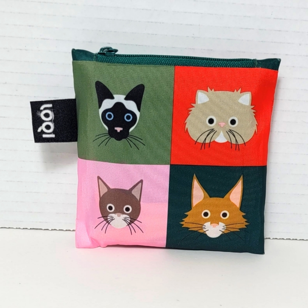Loqi Cat Print Zipper Pouch